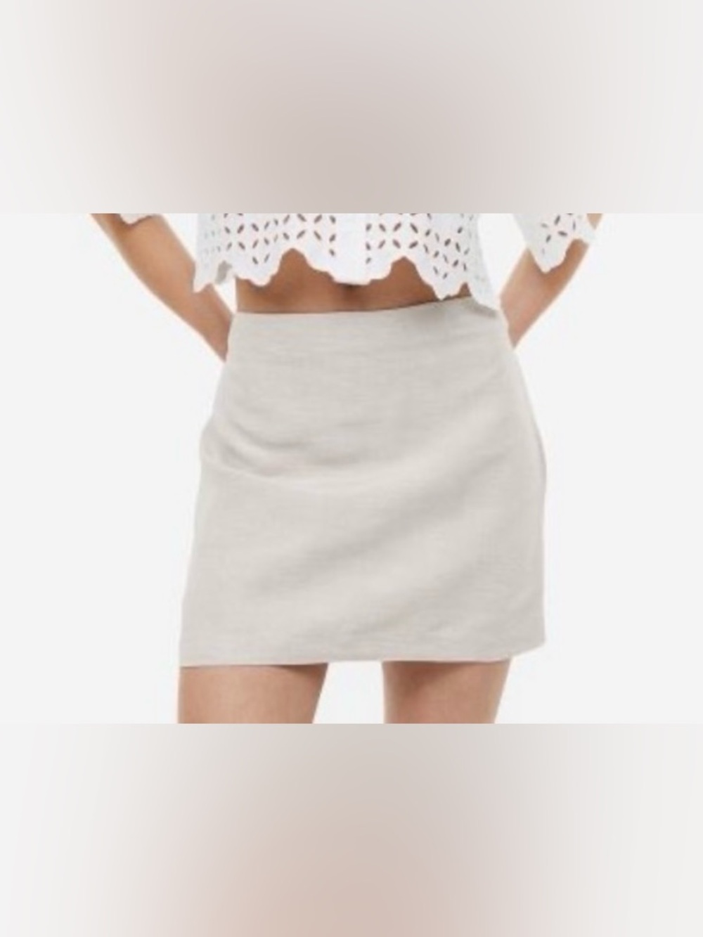 H&M Women’s Linen blend Mini Skirt lined